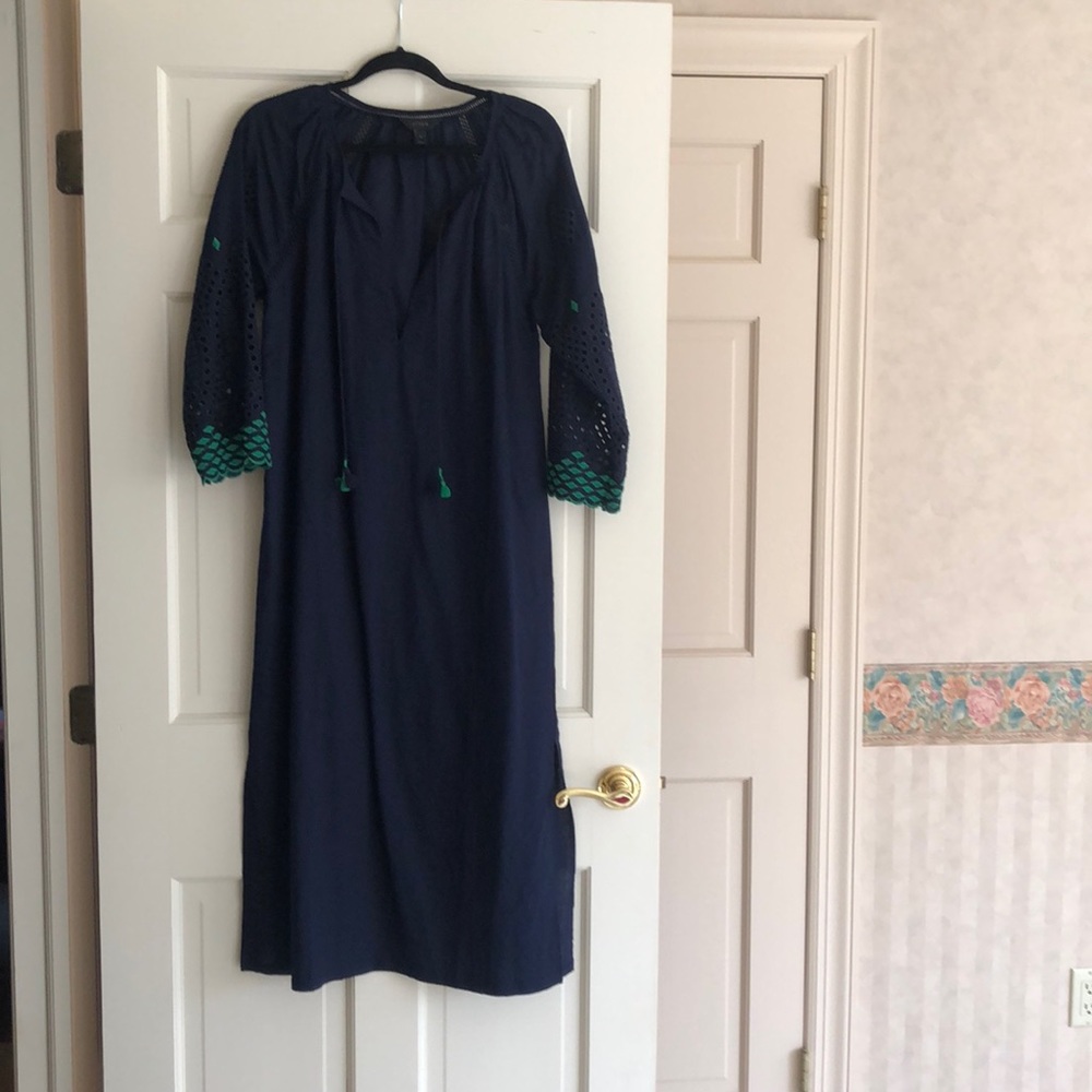 J Crew cover up - Navy with green